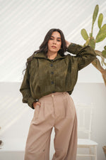 Load image into Gallery viewer, Chic Autumn Look Olive Jacket
