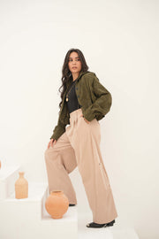 Chic Autumn Look Olive Jacket