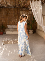 Load image into Gallery viewer, Linen Breeze Dress – Blue
