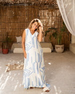 Load image into Gallery viewer, Linen Breeze Dress – Blue
